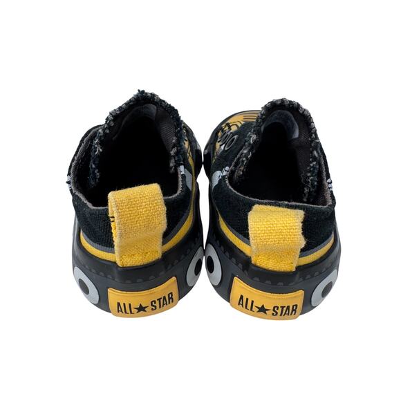 Converse All Star Construction Truck Low Top Sneakers Toddler 3 Yellow Black - Picture 3 of 10